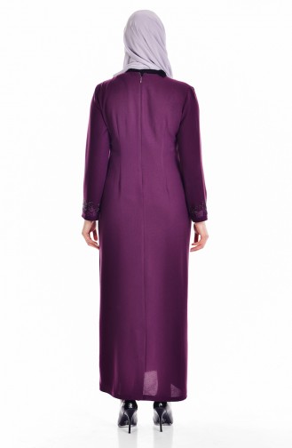 Plum Hijab Dress 6104-01