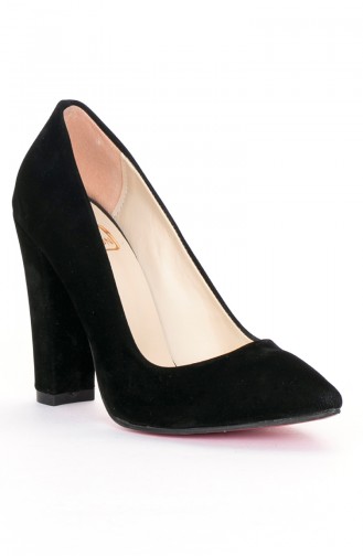 Women Stiletto Shoes 569-8-1111-025-09 Black Suede 569-8-1111-025-09