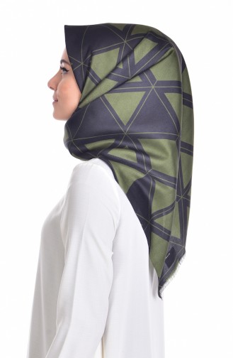 Digital Printed Taffeta Scarf 95075-02 Green 02