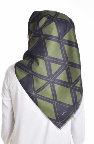 Digital Printed Taffeta Scarf 95075-02 Green 02