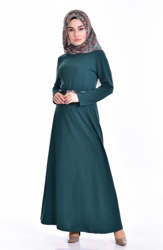 Emerald Green Hijab Dress 5135-05
