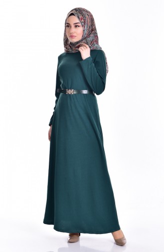 Emerald Green Hijab Dress 5135-05