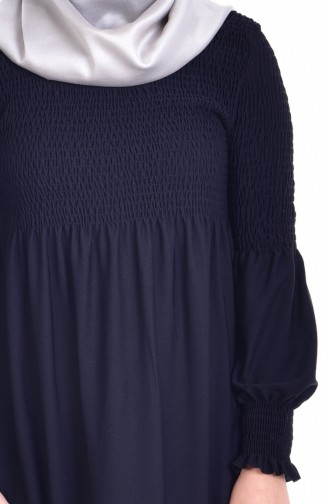 Ruched Tunic 3676-08 Navy Blue 3676-08