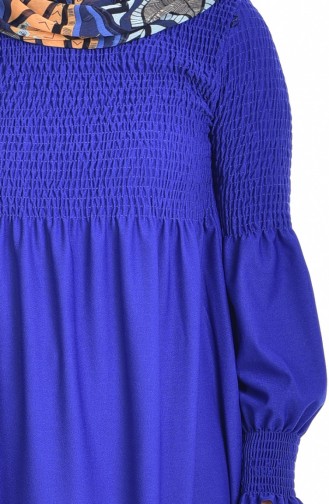 Ruched Tunic 3676-02 Saxe Blue 3676-02