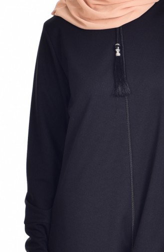 Abaya mit Reißverschluss 1018-01 Schwarz 1018-01