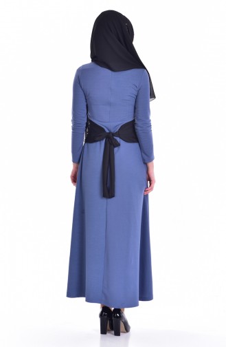 Indigo Hijab Dress 2156-05