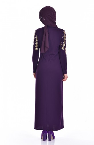 Purple Hijab Dress 3339-05