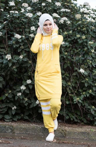 Hooded Tracksuit Suit 18051-06 Yellow 18051-06