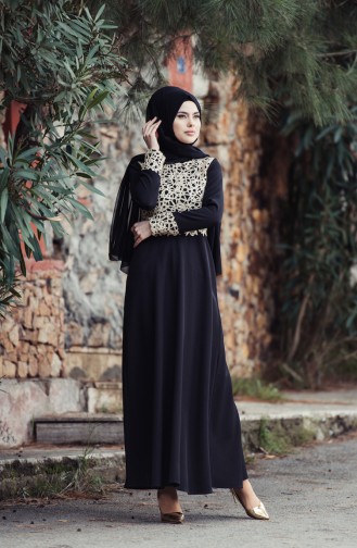 Laced Evening Dress 3019-05 Black 3019-05
