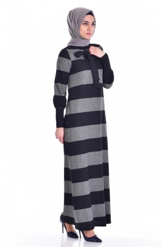 Lace Detailed Dress 1554-01 Black 1554-01
