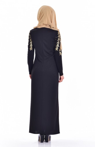 Black Hijab Dress 3339-01