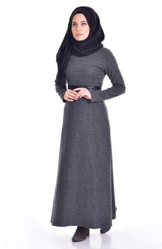 Anthracite Hijab Dress 2154-01