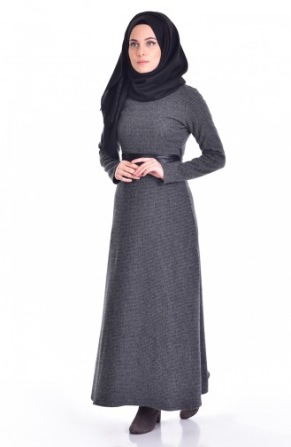 Kleid mit Gürtel 2154-01 Anthrazit 2154-01