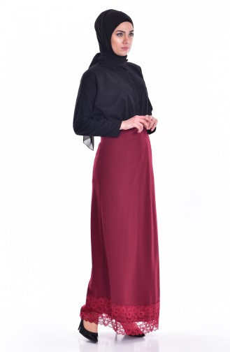 Skirt with Lacing 5136-03 Burgundy 5136-03