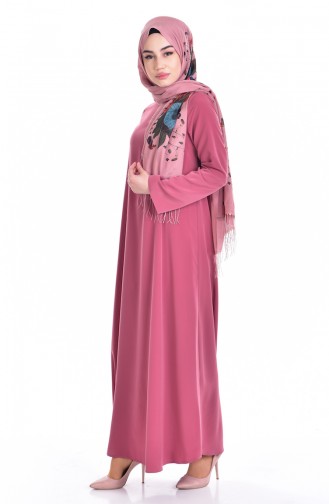 Dusty Rose Hijab Dress 0120-05