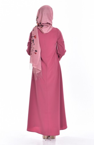 Dusty Rose Hijab Dress 0120-05