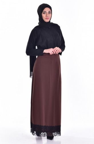 Skirt with Lacing 5136-02 Brown 5136-02