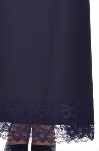Skirt with Lacing 5136-07 Navy Blue 5136-07