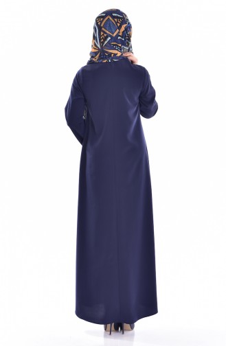 Zero Collar Dress 0120-03 Navy Blue 0120-03
