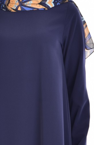 Zero Collar Dress 0120-03 Navy Blue 0120-03