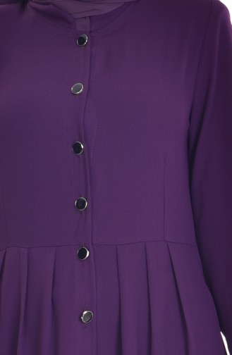 EFE Buttoned Abaya 0123-02 Purple 0123-02