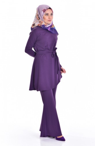 Tunic & Trousers Suit 3001-02 Purple 3001-02