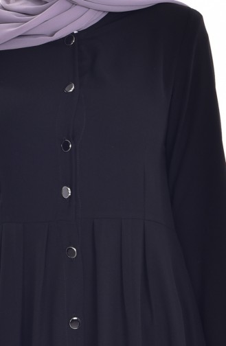 Buttoned Abaya 0123-03 Black 0123-03