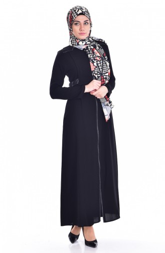 Abaya Garni 24156-02 Noir 24156-02