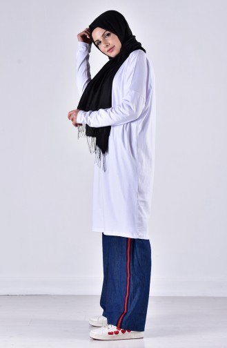 Sefamerve Oversize Peigné Hijab 0413-06 Ecru 0413-06