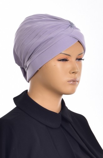 Bonnet Turban Prêt avec Perles 1007-08 Gris 1007-08