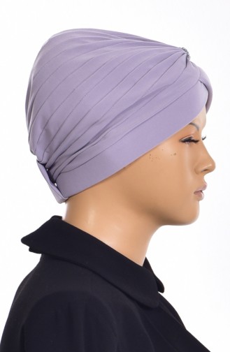 Bonnet Turban Prêt avec Perles 1007-08 Gris 1007-08