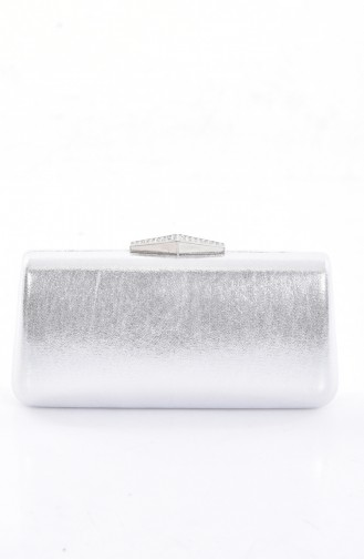 Ladies Evening Handbag 0792-02 Silver 0792-02