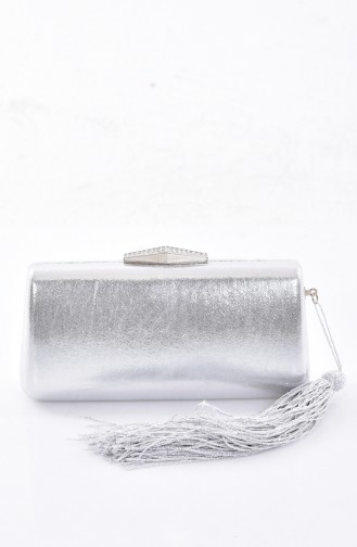 Ladies Evening Handbag 0792-02 Silver 0792-02