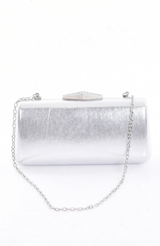 Ladies Evening Handbag 0792-02 Silver 0792-02