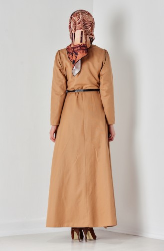 Mustard Hijab Dress 5729-06