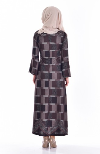 Dark Mink Hijab Dress 5111-03