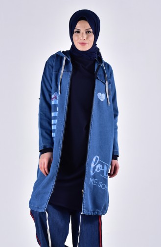 Sefamerve Oversize Hijab Tunika 0413-04 Dunkelblau 0413-04