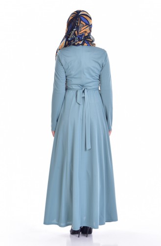 Dress with Pearls and Belt 1855-04 Mint Green 1855-04