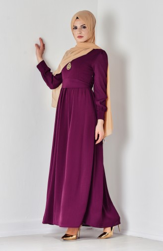 Purple Hijab Dress 50103-03