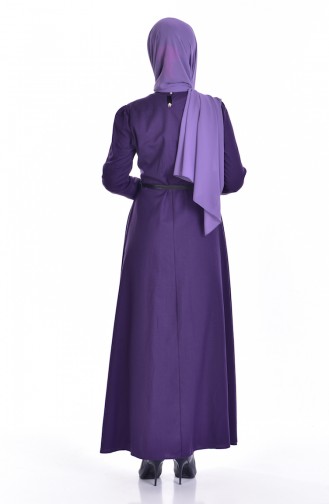 Purple Hijab Dress 5729-04