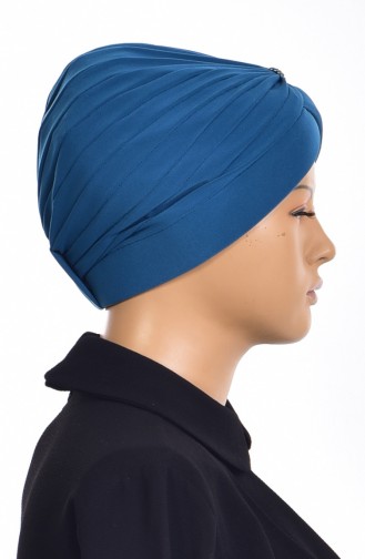 Bonnet Turban Prêt avec Perles 1007-07 Pétrole 1007-07