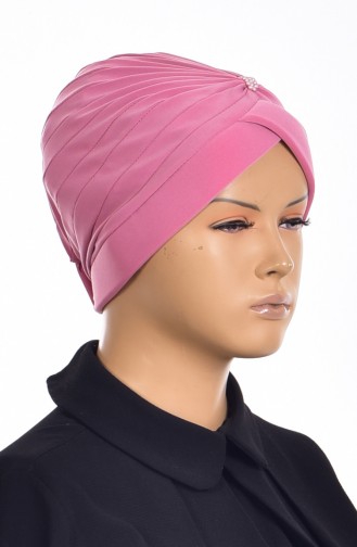 Bonnet Turban Prêt avec Perles 1007-11 Poudre 1007-11