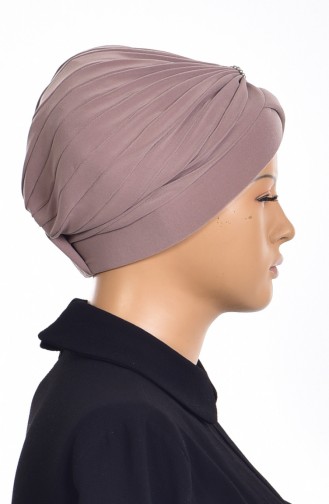 Pearl Turban Bonnet 1007-13 Milky Coffee 1007-13