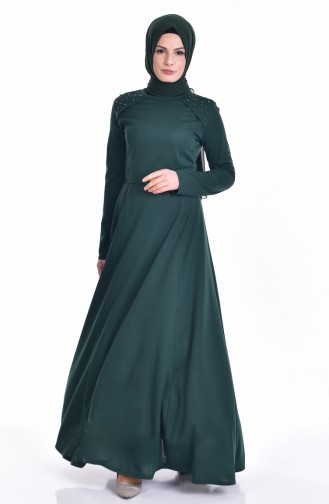Pearl Belt Dress 1855-06 Emerald Green 1855-06