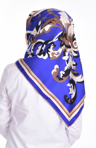 Patterned Twill Scarf 503153-19 Saxe Beige 19
