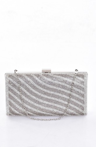 Silver Gray Portfolio Hand Bag 0798-02