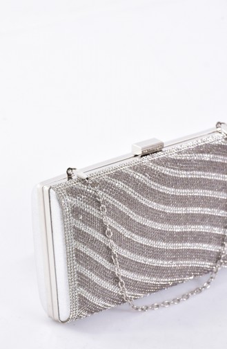 Silver Gray Portfolio Hand Bag 0798-02