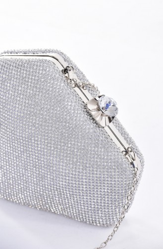 Silver Gray Portfolio Hand Bag 0881-02