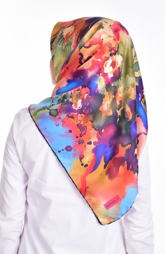 Patterned Rayon Scarf 503154-10 Pink 10