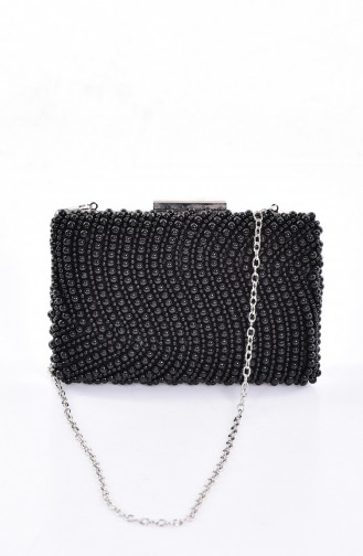 Ladies Pearl Jewelery Bag 0868-03 Black 0868-03